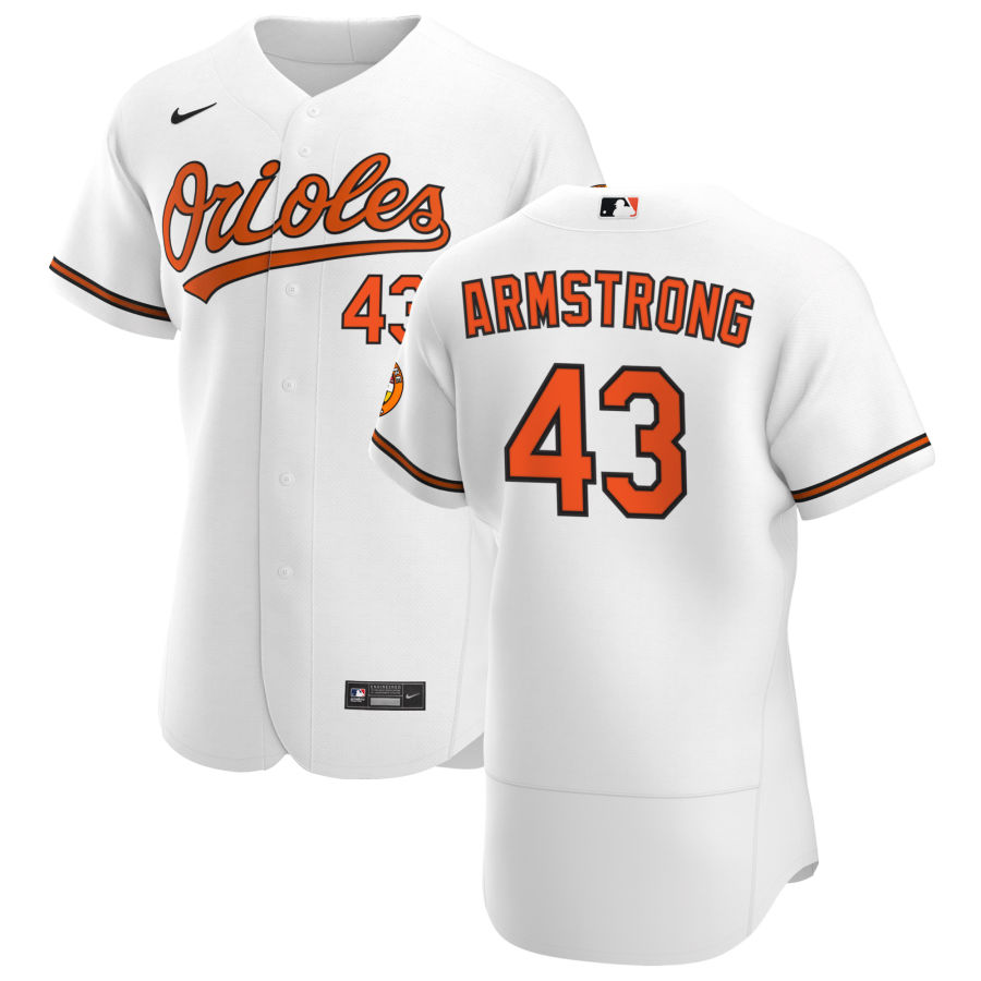 Baltimore Orioles #43 Shawn Armstrong Men Nike White Home 2020 Authentic Player MLB Jersey